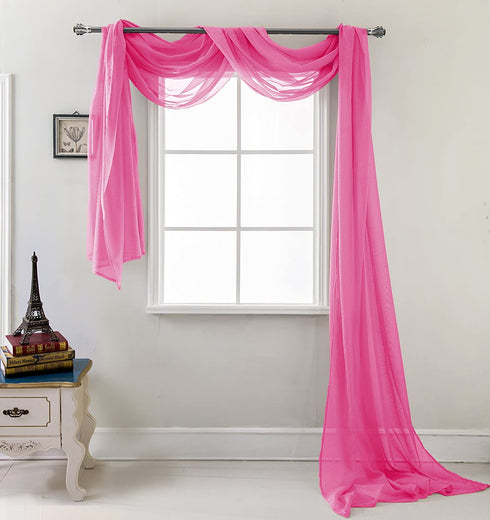 Celine Sheer Window Curtain Scarf 54 x 216 in.
